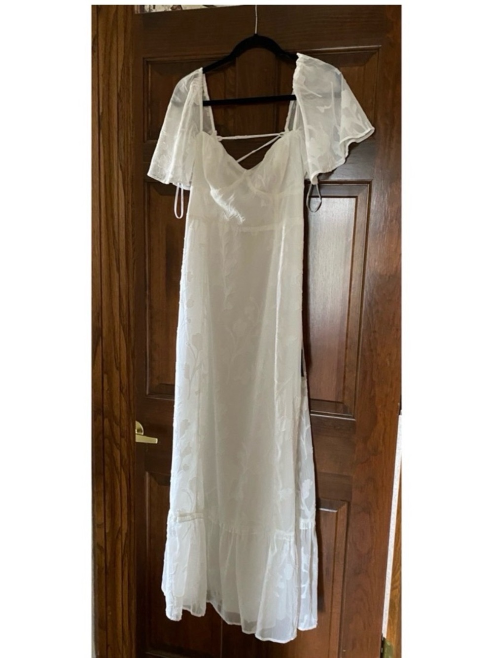 LULUS White Embroidered Tie Back Maxi Dress - Picture 7 of 9